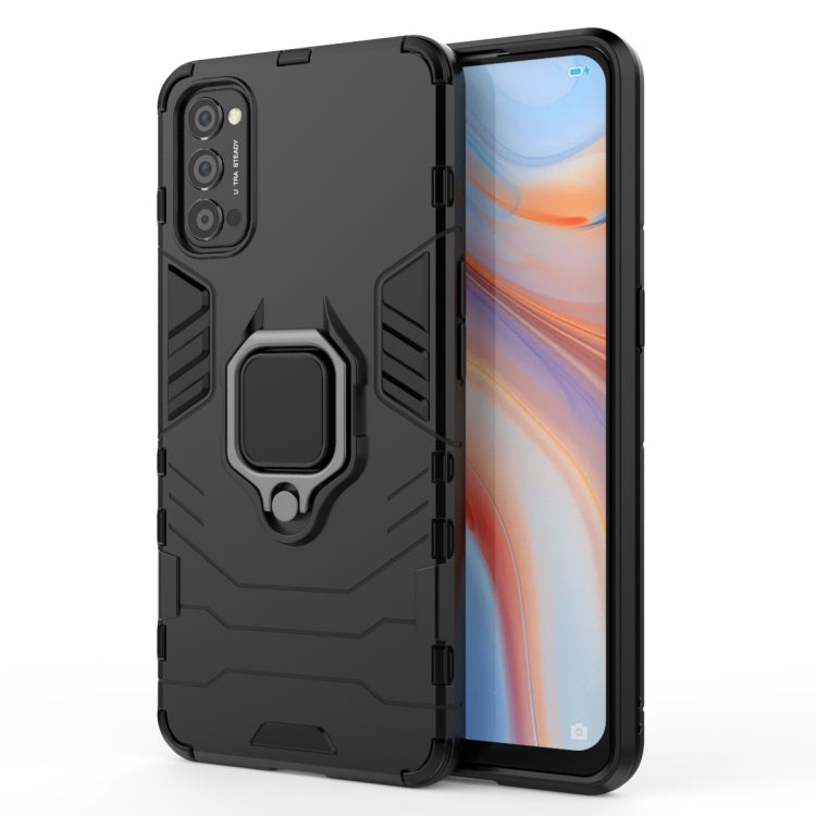 For OPPO Reno4 PC + TPU Anti-fall Protective Case with Ring Holder