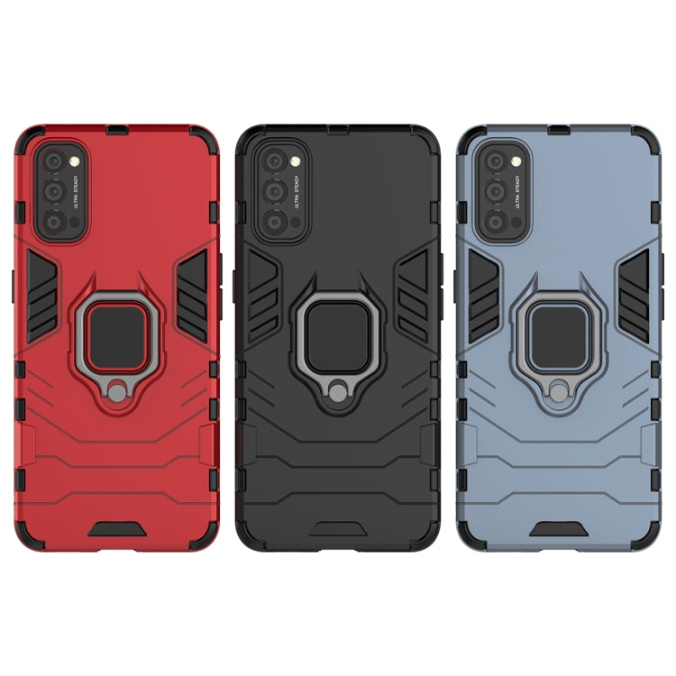 For OPPO Reno4 PC + TPU Anti-fall Protective Case with Ring Holder