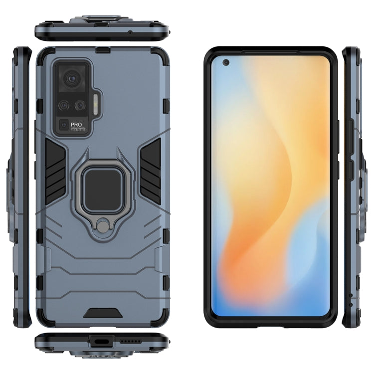 For vivo X50 Pro PC + TPU Anti-fall Protective Case with Ring Holder