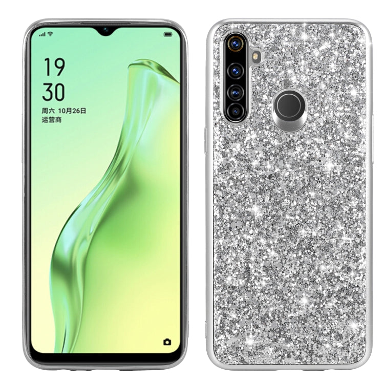 For OPPO Realme 5 Glitter Powder Shockproof TPU Protective Case