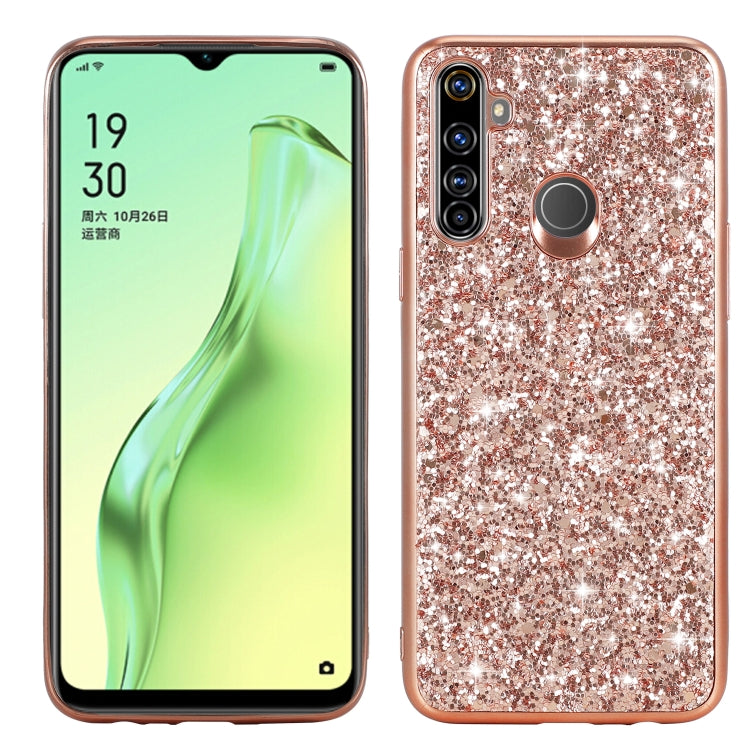For OPPO Realme 5 Pro Glitter Powder Shockproof TPU Protective Case