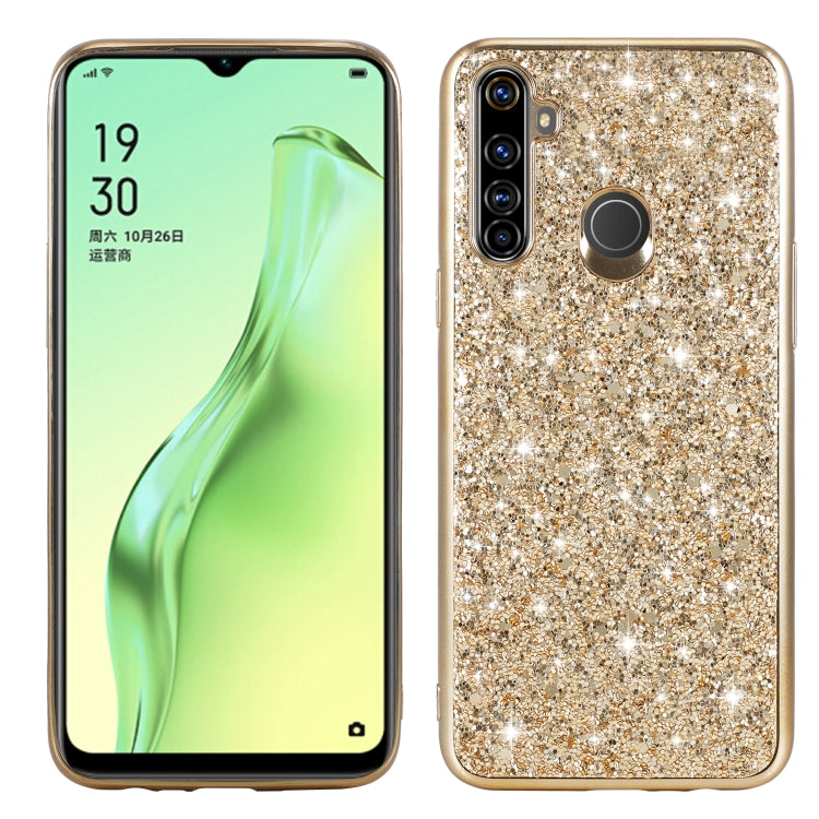 For OPPO Realme 5 Pro Glitter Powder Shockproof TPU Protective Case