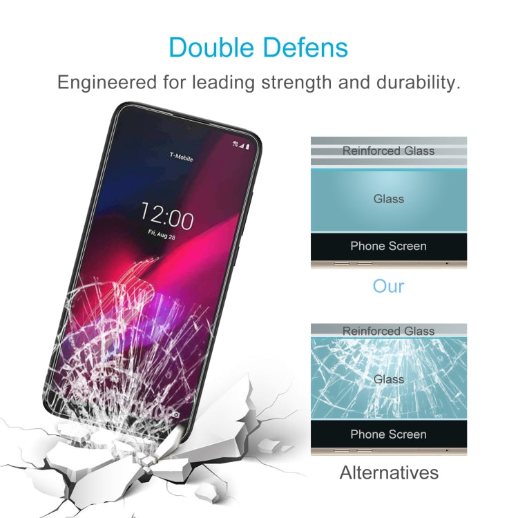 For T-Mobile REVVL V 4G 50pcs 0.26mm 9H 2.5D Tempered Glass Film