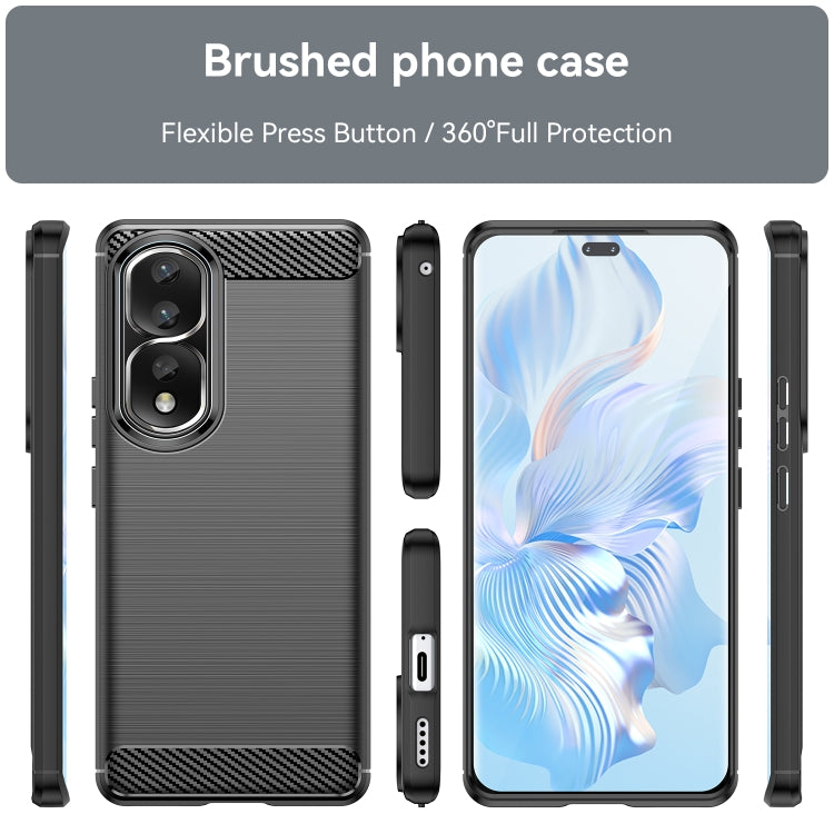 For Honor 90 Pro Brushed Texture Carbon Fiber TPU Phone Case