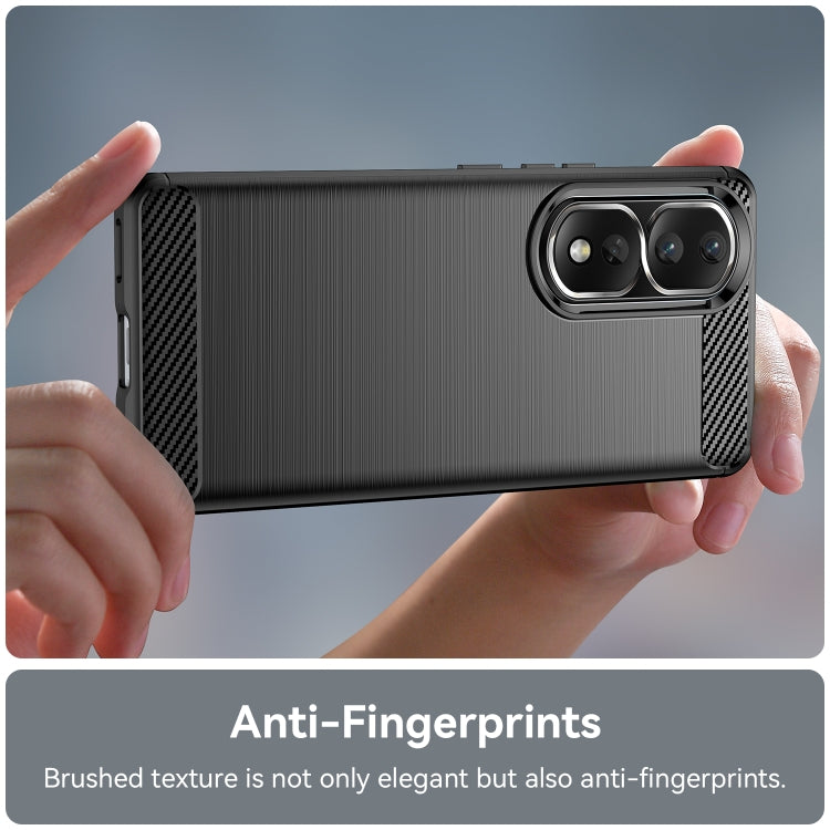 For Honor 90 Pro Brushed Texture Carbon Fiber TPU Phone Case