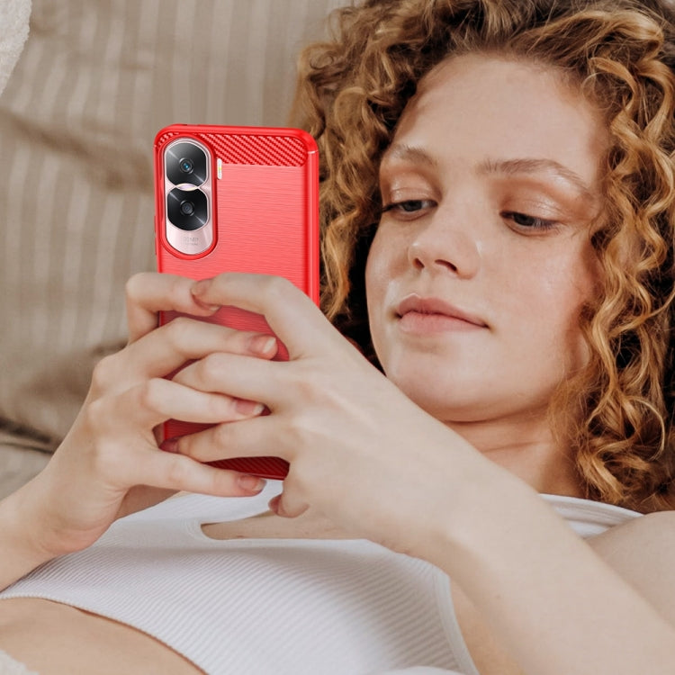 For Honor 90 Brushed Texture Carbon Fiber TPU Phone Case