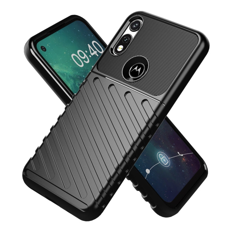 For Motorola Moto G8 Power Lite Thunderbolt Shockproof TPU Protective Soft Case(Black)