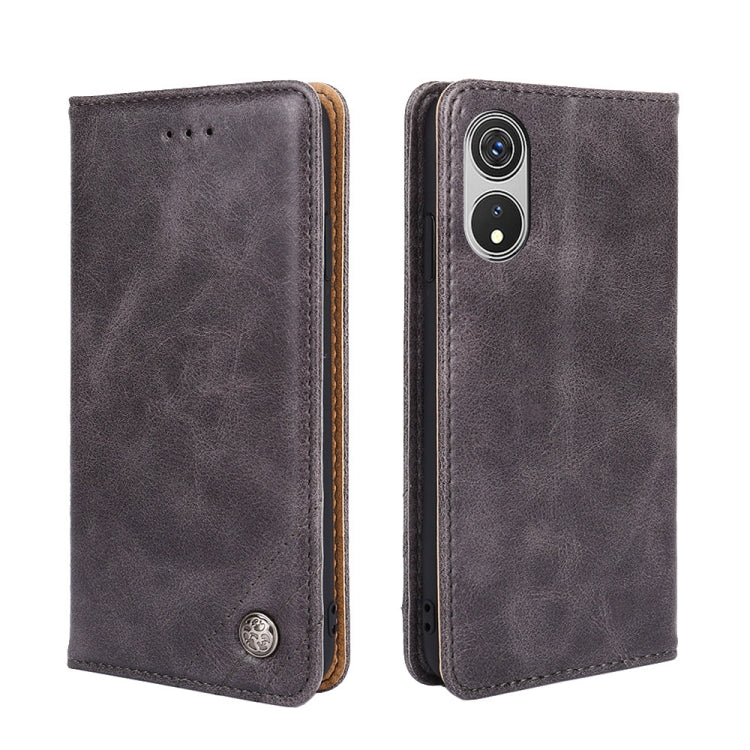 For CUBOT P60 Non-Magnetic Retro Texture Leather Phone Case