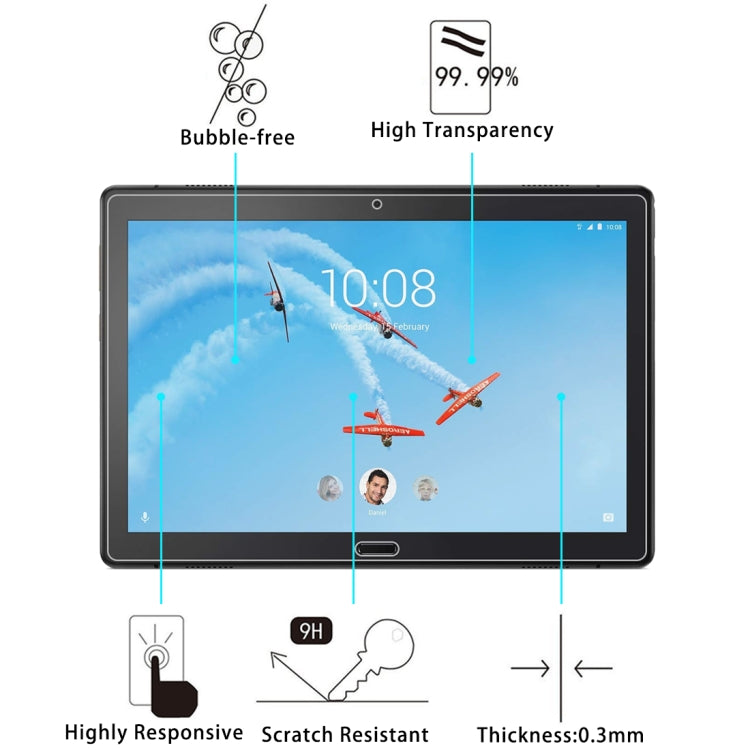 For Lenovo Tab P10 X705M 9H 0.3mm Explosion-proof Tempered Glass Film