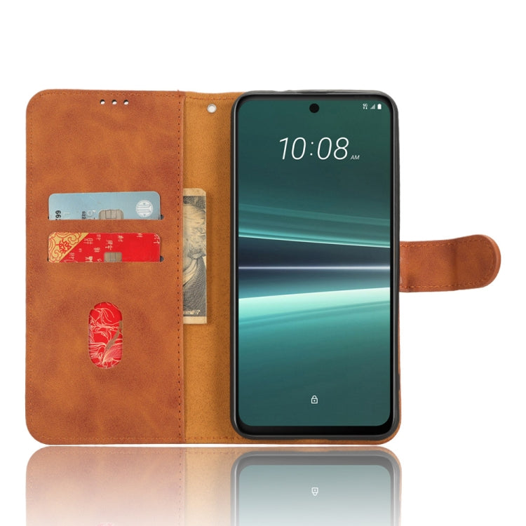 For HTC U23 Pro Skin Feel Magnetic Flip Leather Phone Case