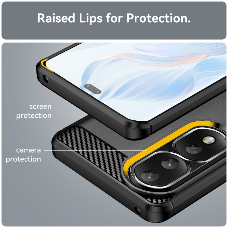 For Honor 80 Pro Brushed Texture Carbon Fiber TPU Phone Case