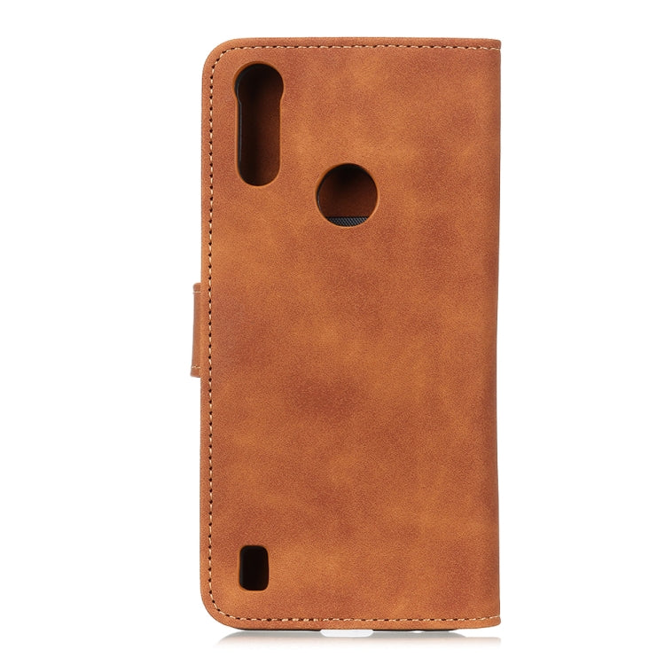 For Motorola Moto E6s 2020 KHAZNEH Retro Texture PU + TPU Horizontal Flip Leather Case with Holder & Card Slots & Wallet