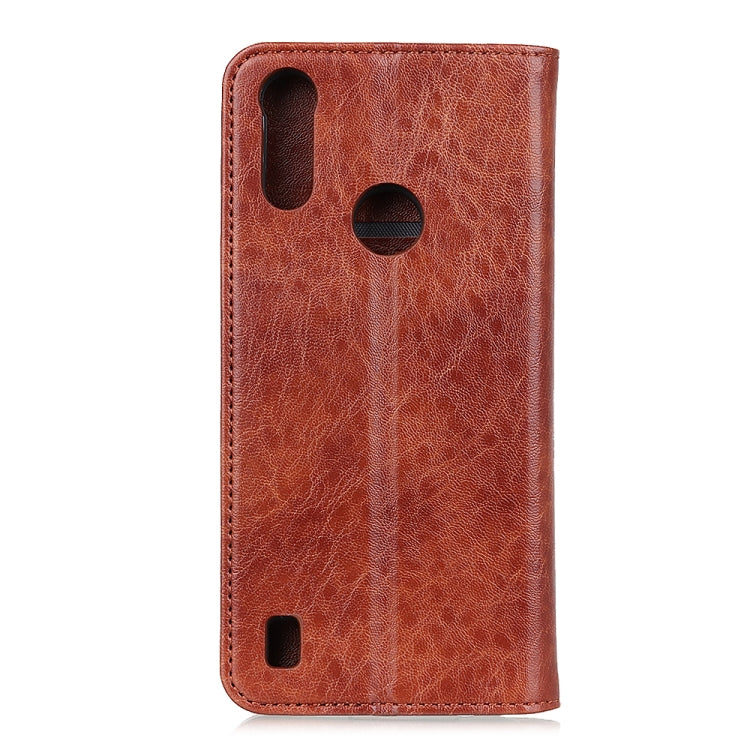 For Motorola Moto E6s 2020 Magnetic Crazy Horse Texture Horizontal Flip Leather Case with Holder & Card Slots & Wallet