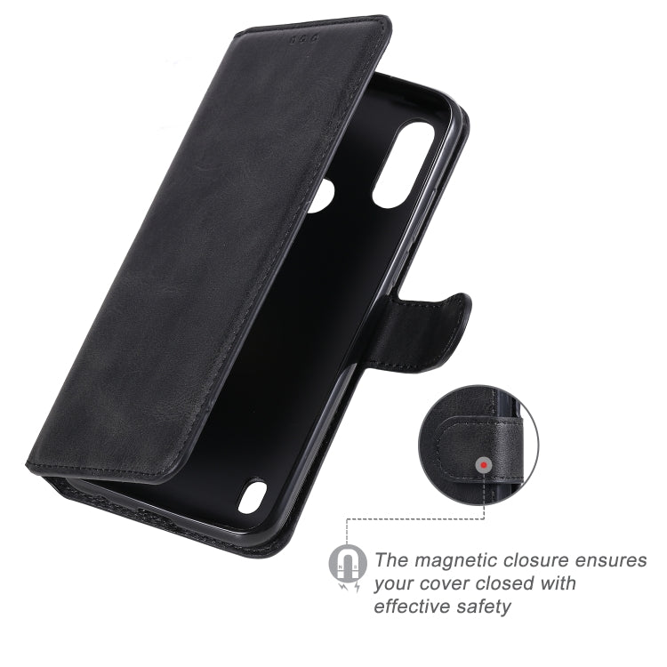 For Motorola Moto E6s Classic Calf Texture PU + TPU Horizontal Flip Leather Case, with Holder & Card Slots & Wallet