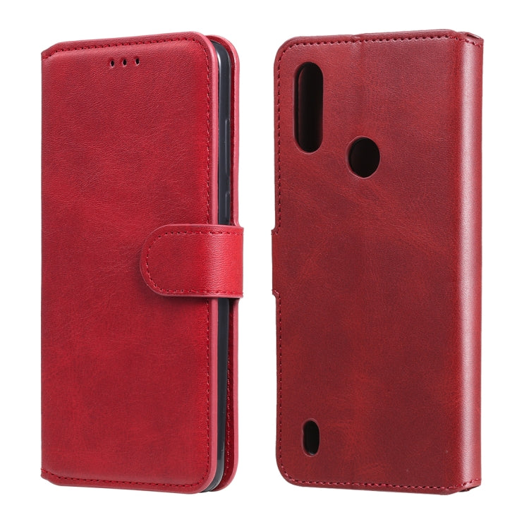 For Motorola Moto E6s Classic Calf Texture PU + TPU Horizontal Flip Leather Case, with Holder & Card Slots & Wallet
