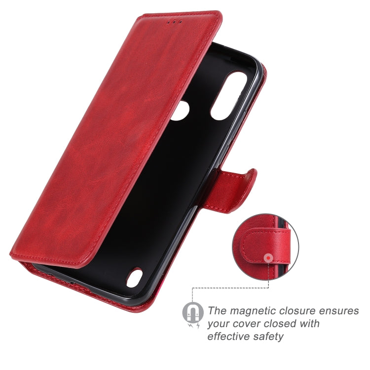 For Motorola Moto E6s Classic Calf Texture PU + TPU Horizontal Flip Leather Case, with Holder & Card Slots & Wallet