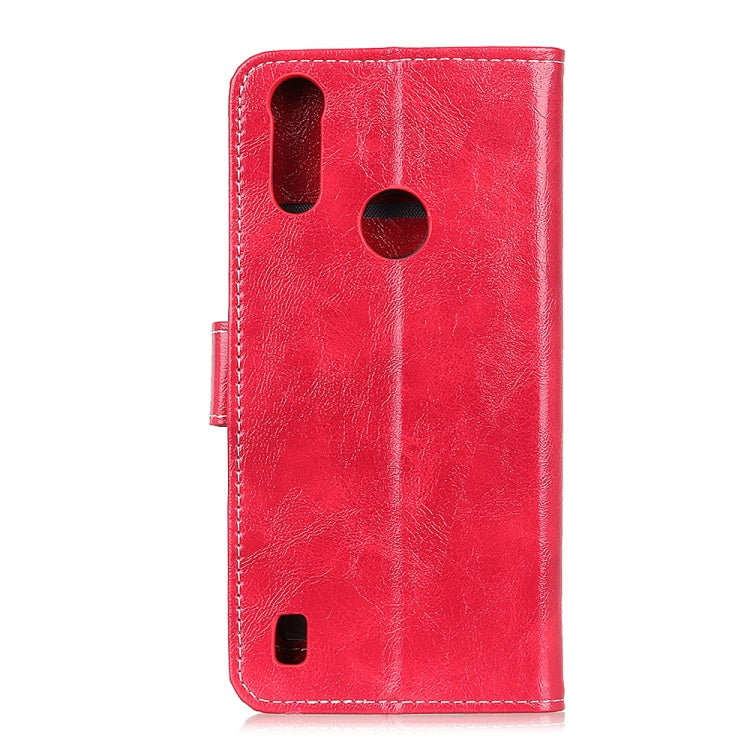 For Motorola Moto E6s 2020 Retro Crazy Horse Texture Horizontal Flip Leather Case with Holder & Card Slots & Photo Frame & Wallet