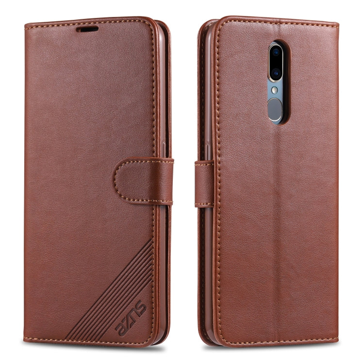 For OPPO A9 / A9x / F11 AZNS Sheepskin Texture Horizontal Flip Leather Case with Holder & Card Slots & Wallet