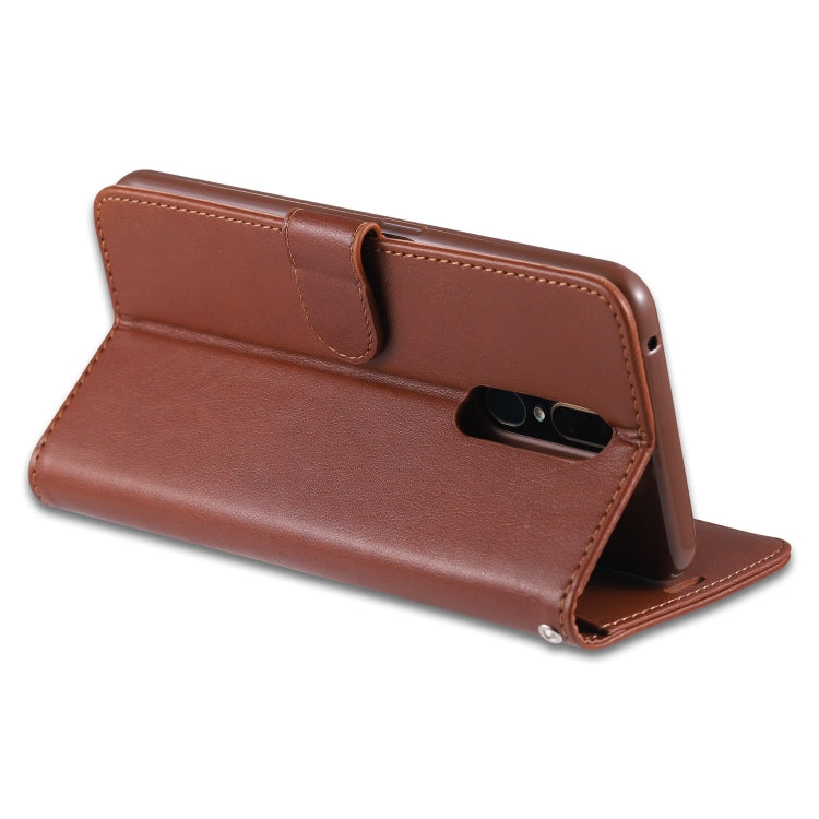 For OPPO A9 / A9x / F11 AZNS Sheepskin Texture Horizontal Flip Leather Case with Holder & Card Slots & Wallet