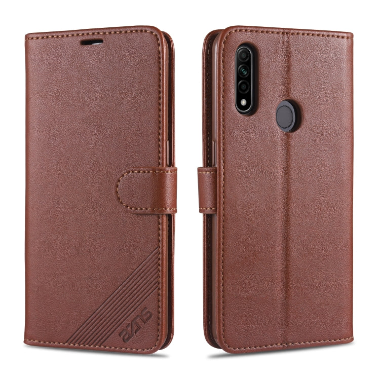 For OPPO A8 AZNS Sheepskin Texture Horizontal Flip Leather Case with Holder & Card Slots & Wallet