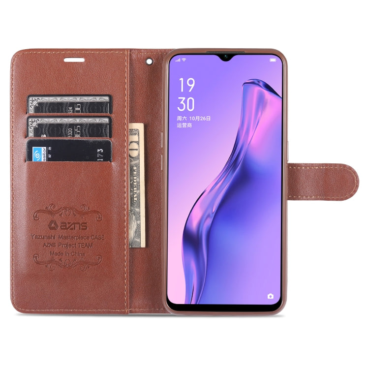 For OPPO A8 AZNS Sheepskin Texture Horizontal Flip Leather Case with Holder & Card Slots & Wallet