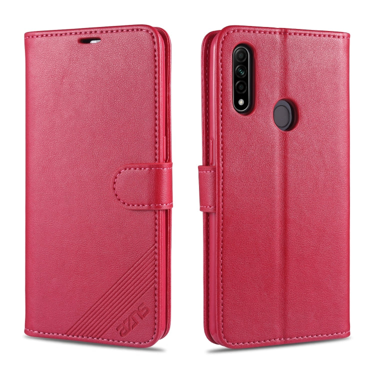 For OPPO A8 AZNS Sheepskin Texture Horizontal Flip Leather Case with Holder & Card Slots & Wallet