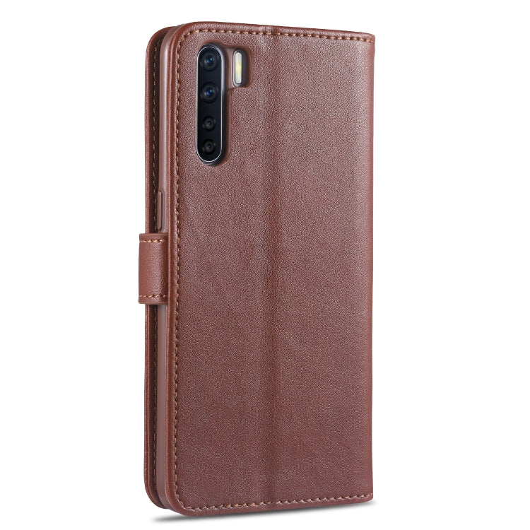 For OPPO A91 AZNS Sheepskin Texture Horizontal Flip Leather Case with Holder & Card Slots & Wallet