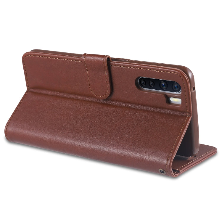 For OPPO A91 AZNS Sheepskin Texture Horizontal Flip Leather Case with Holder & Card Slots & Wallet