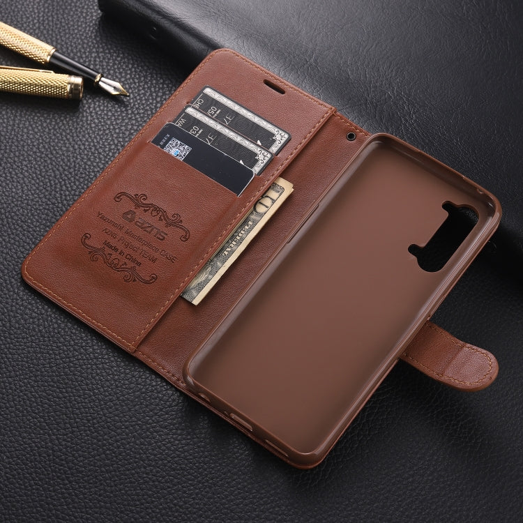 For OPPO Reno 3 AZNS Sheepskin Texture Horizontal Flip Leather Case with Holder & Card Slots & Wallet