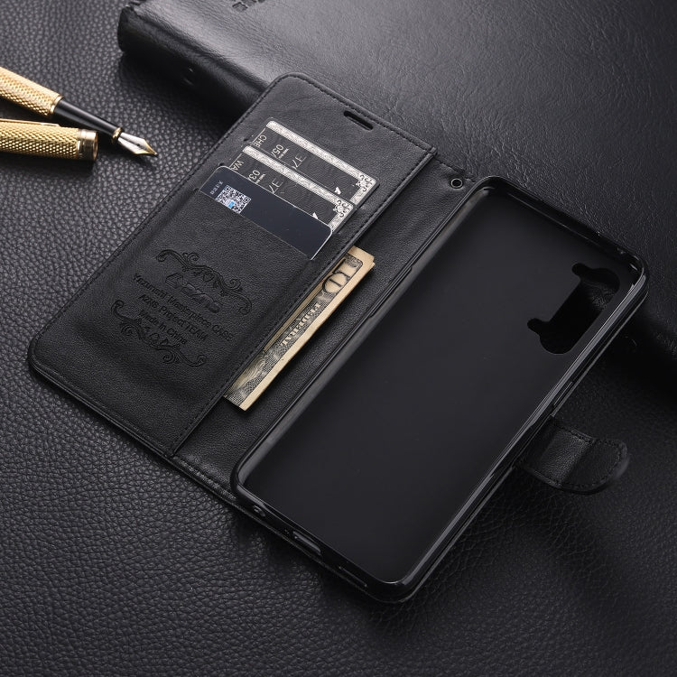 For OPPO Reno 3 AZNS Sheepskin Texture Horizontal Flip Leather Case with Holder & Card Slots & Wallet