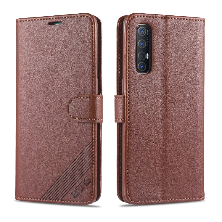 For OPPO Reno3 Pro AZNS Sheepskin Texture Horizontal Flip Leather Case with Holder & Card Slots & Wallet