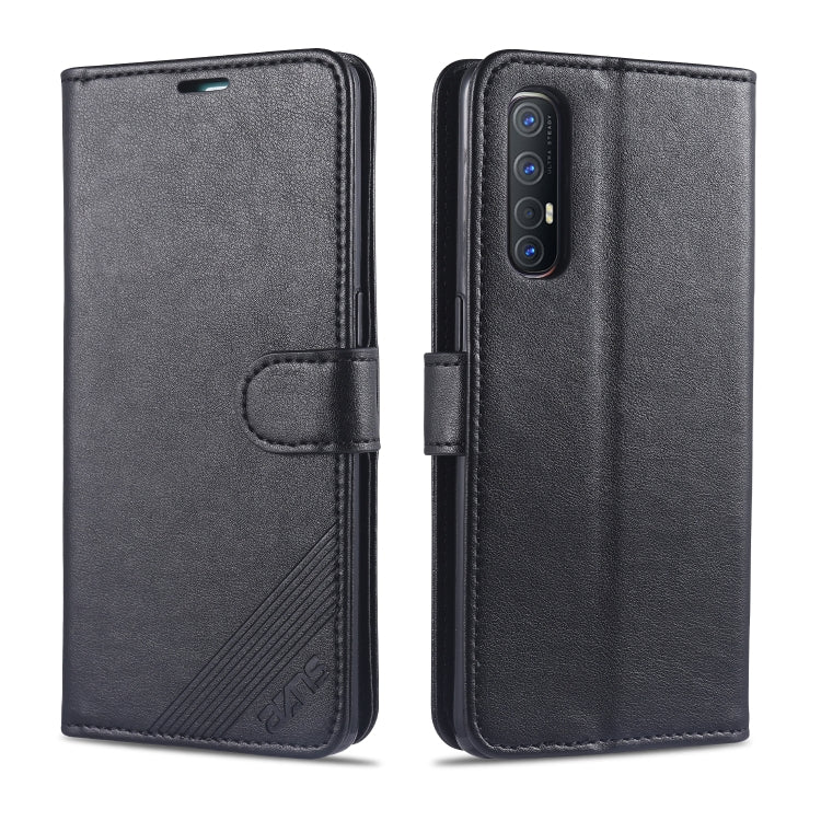For OPPO Reno3 Pro AZNS Sheepskin Texture Horizontal Flip Leather Case with Holder & Card Slots & Wallet