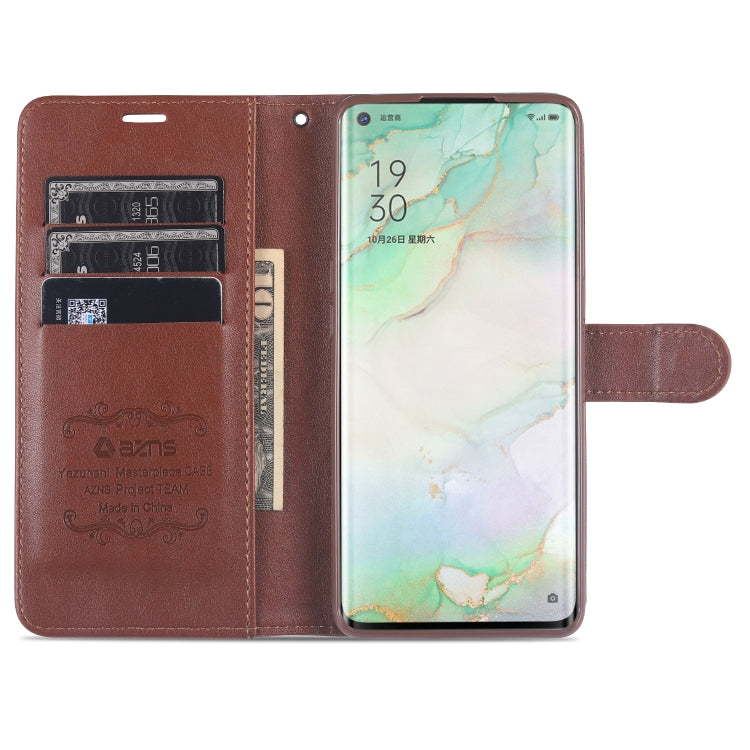 For OPPO Reno3 Pro AZNS Sheepskin Texture Horizontal Flip Leather Case with Holder & Card Slots & Wallet