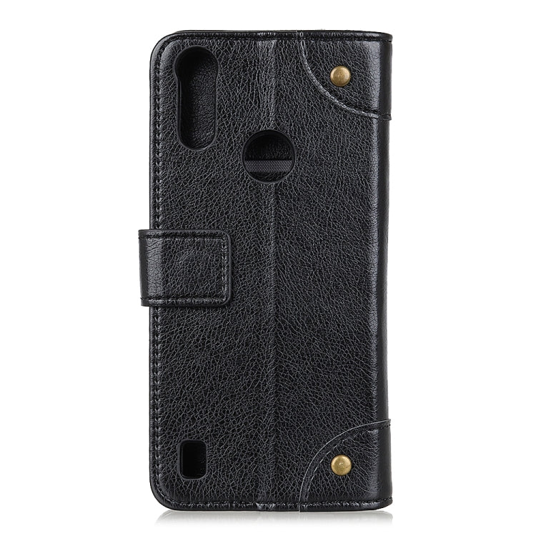 For Motorola Moto E6s 2020 Copper Buckle Nappa Texture Horizontal Flip Leather Case with Holder & Card Slots & Wallet