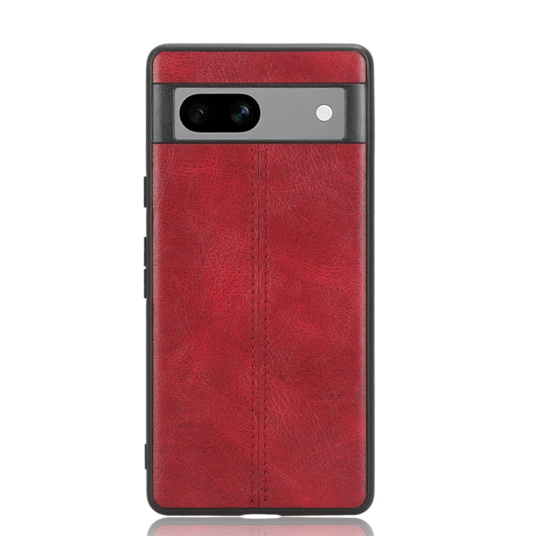 For Google Pixel 7a Cow Pattern Sewing Back Cover Phone Case