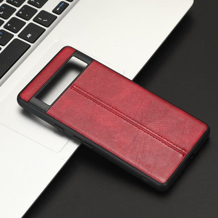 For Google Pixel 7a Cow Pattern Sewing Back Cover Phone Case