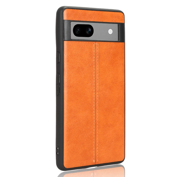 For Google Pixel 7a Cow Pattern Sewing Back Cover Phone Case