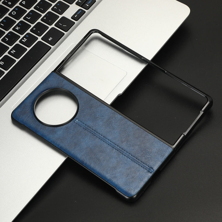 For Tecno Phantom V Fold Cow Pattern Sewing Back Cover Phone Case