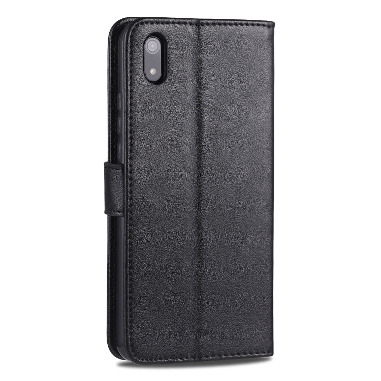 For Xiaomi Redmi 7A AZNS Sheepskin Texture Horizontal Flip Leather Case with Holder & Card Slots & Wallet(Black)