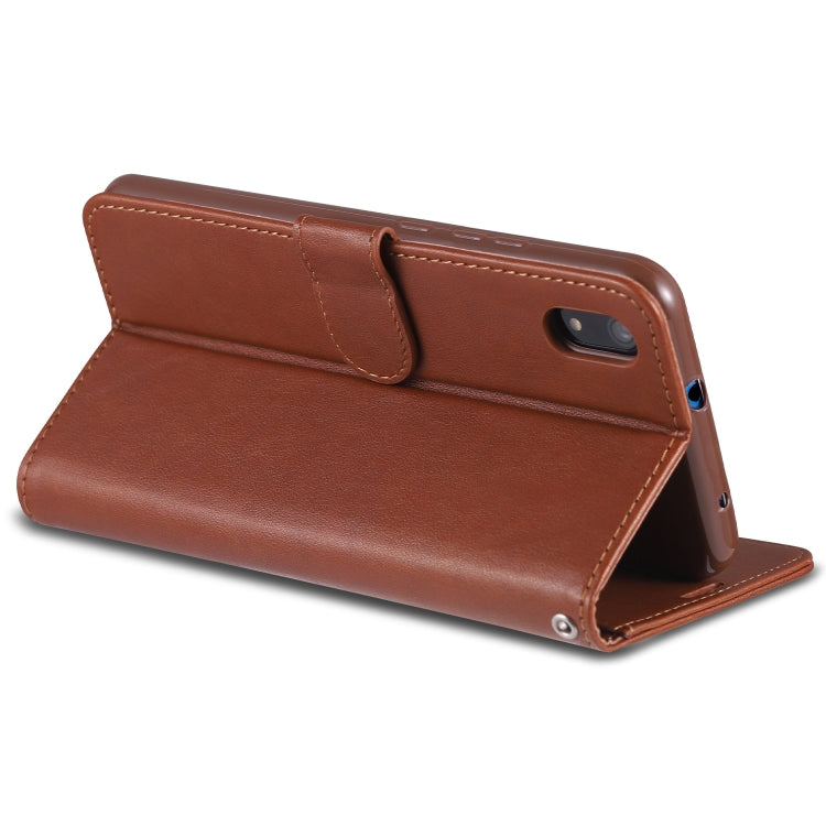 For Xiaomi Redmi 7A AZNS Sheepskin Texture Horizontal Flip Leather Case with Holder & Card Slots & Wallet(Black)