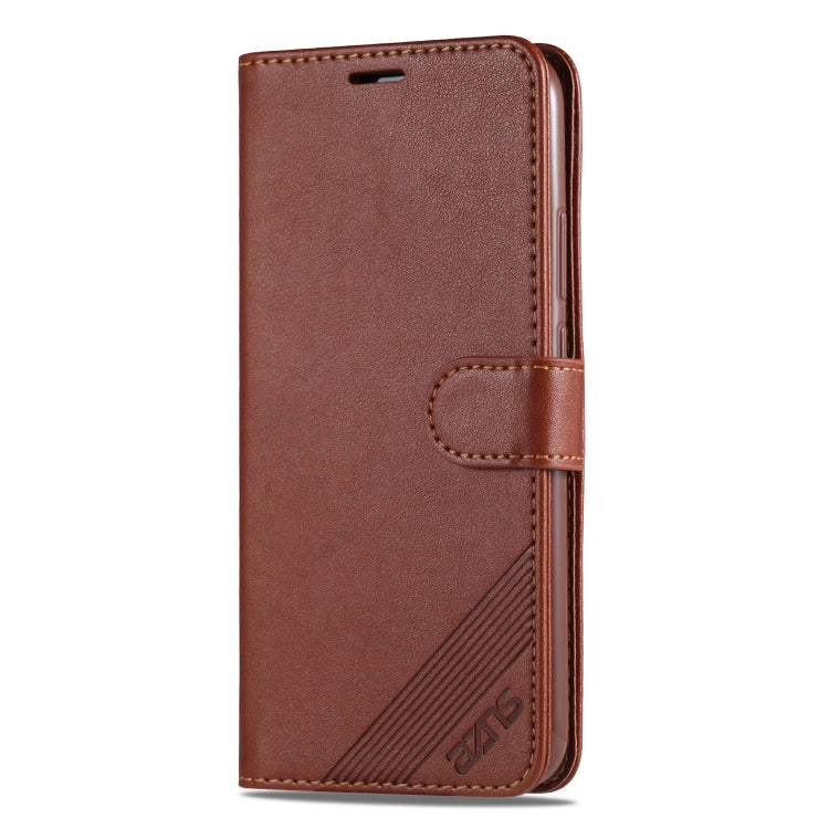 For Xiaomi Redmi 10X 4G / Note 9 AZNS Sheepskin Texture Horizontal Flip Leather Case with Holder & Card Slots & Wallet