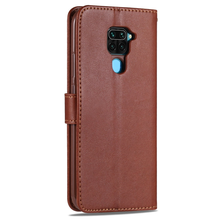For Xiaomi Redmi 10X 4G / Note 9 AZNS Sheepskin Texture Horizontal Flip Leather Case with Holder & Card Slots & Wallet