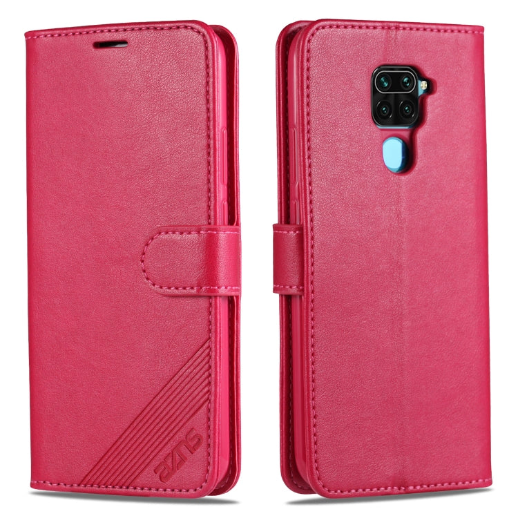 For Xiaomi Redmi 10X 4G / Note 9 AZNS Sheepskin Texture Horizontal Flip Leather Case with Holder & Card Slots & Wallet