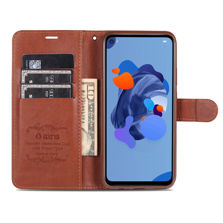 For Xiaomi Redmi 10X 4G / Note 9 AZNS Sheepskin Texture Horizontal Flip Leather Case with Holder & Card Slots & Wallet