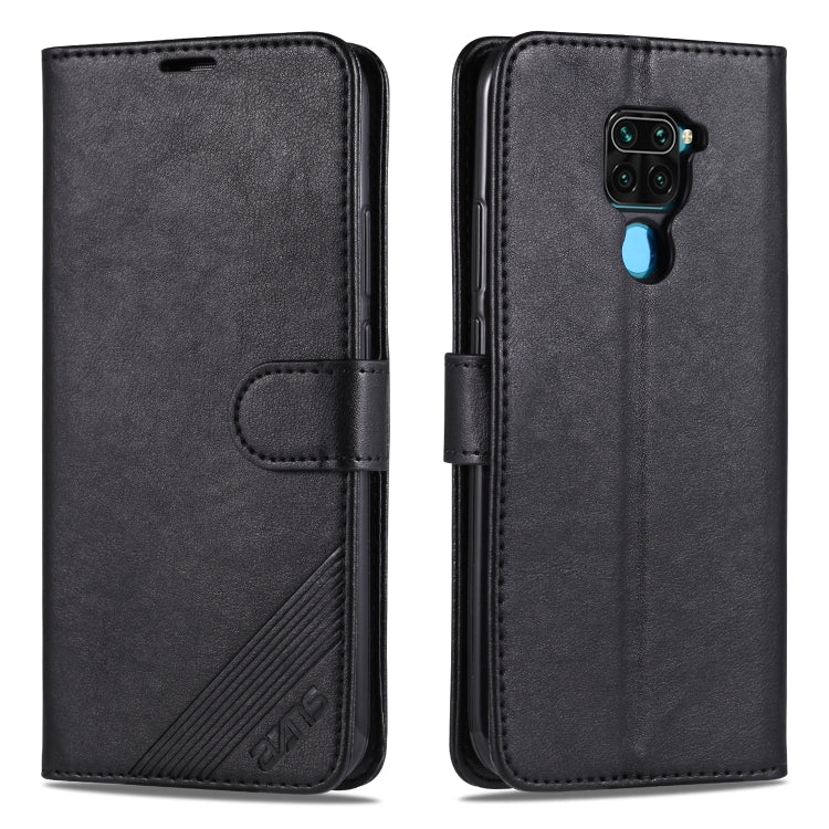 For Xiaomi Redmi 10X 4G / Note 9 AZNS Sheepskin Texture Horizontal Flip Leather Case with Holder & Card Slots & Wallet