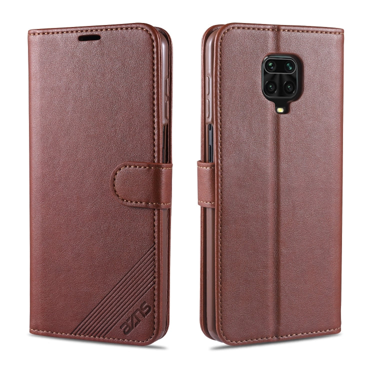 For Xiaomi Redmi Note 9S / Note 9 Pro AZNS Sheepskin Texture Horizontal Flip Leather Case with Holder & Card Slots & Wallet