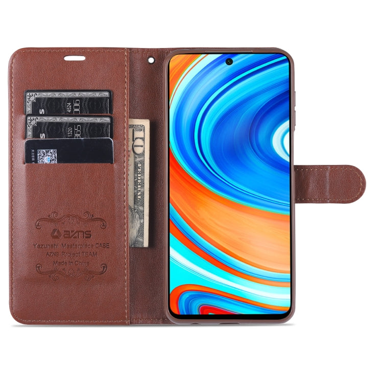For Xiaomi Redmi Note 9S / Note 9 Pro AZNS Sheepskin Texture Horizontal Flip Leather Case with Holder & Card Slots & Wallet