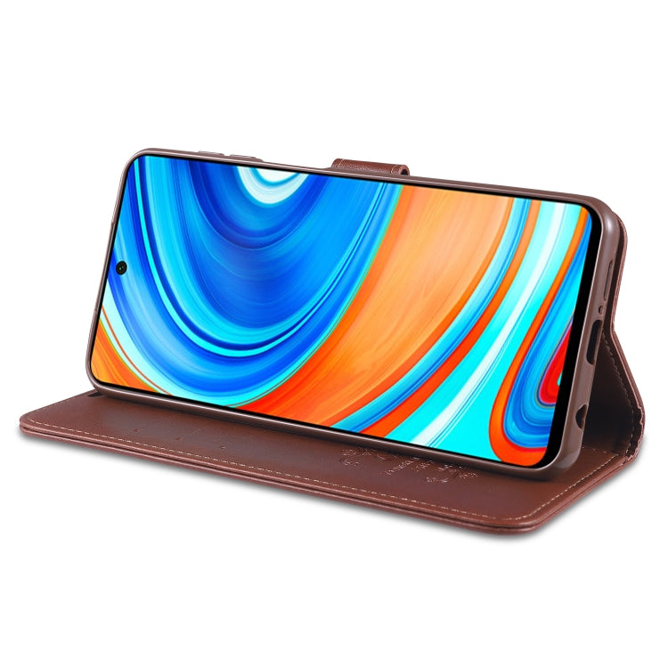 For Xiaomi Redmi Note 9S / Note 9 Pro AZNS Sheepskin Texture Horizontal Flip Leather Case with Holder & Card Slots & Wallet