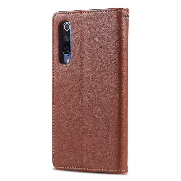 For Xiaomi Mi 9 / 9 SE AZNS Sheepskin Texture Horizontal Flip Leather Case with Holder & Card Slots & Wallet
