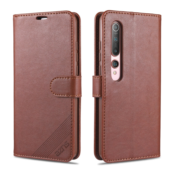 For Xiaomi Mi 10 / 10 Pro AZNS Sheepskin Texture Horizontal Flip Leather Case with Holder & Card Slots & Wallet